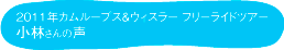 小林さんの声